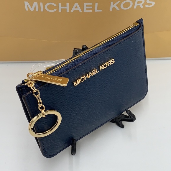 MICHAEL KORS SMALL TOP ZIP
COINPOUCH WITH ID CARD NAVY 
COLOR - Picture 6 of 9